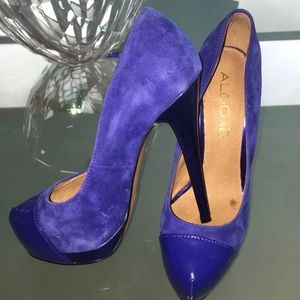 Electric Blue suede shoes